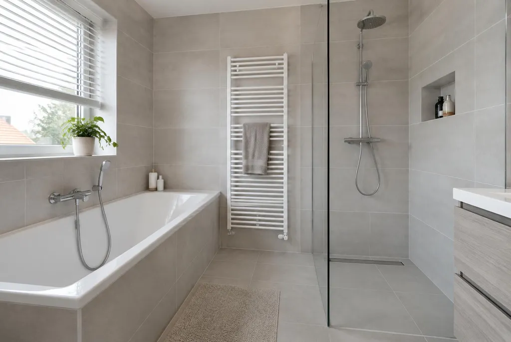 Kitbedrijf Lisse – badkamer met strak afgewerkte kitranden