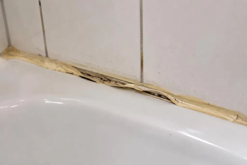 Kitbedrijf Lisse – loslatende kit naast het bad